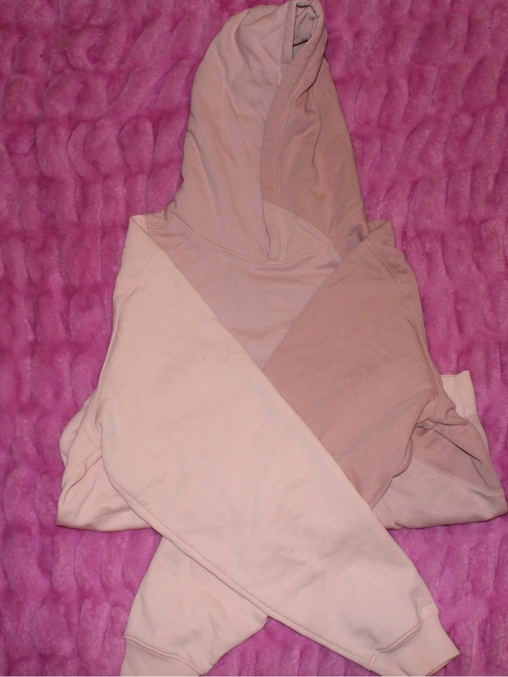 ALO Yoga Pink Colorblock Lightweight Hoodie